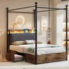 Flieks Jugendbett Metallbett 90x190cm mit 2 Schubladen, Produktbild-Vorschau 1