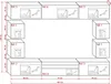 Furnitech Wohnwand Wohnzimmer - Wohnzimmer Möbel mit LED Produktbild-Vorschau 2