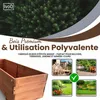 Jardinière en bois IvoQ – 120x40x32 cm – Bois massif – Voir les images du produit 7