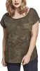 Urban Classics Ladies - Long Shaped Tee oliv camo - S Produktbild-Vorschau 5