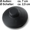 Fußschalter rund schwarz / weiß - Farbe + Menge: 1 x Produktbild-Vorschau 2