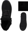 A top-down view of a black winter boot and a close-up of the sole. Produktbild-Vorschau