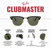 Ray-Ban Clubmaster Classic, Volwassen, Clubmaster, Productafbeelding-voorbeeld 4