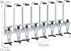 Relaxdays Barbutler da parete, dosatore per 8 bottiglie, Anteprima dell’immagine prodotto 4