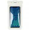 A white waterproof phone case with a smartphone inside, displayed against a white background. Produktbild-Vorschau