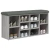 vidaXL Banc à chaussures Gris Sonoma 102x32x50 cm Bois Voir les images du produit 6