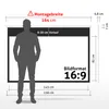 ESMART Professional MIROLO Rollo-Leinwand 145 x 82 cm (66") Produktbild-Vorschau 2