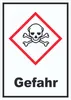 Schild akut toxisch Gefahr Toxizität Totenkopf hochkant A0 Produktbild-Vorschau 1