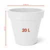 Fioriera in plastica M rotonda Ø 38 cm - bianca - Fioriera Anteprima dell’immagine prodotto 3