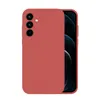 A red phone case is shown from the back, with the phone screen visible on the right side. Produktbild-Vorschau