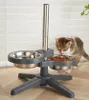 Ciotola doppia regolabile in altezza per cani Grigio, Anteprima dell’immagine prodotto 3