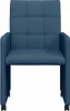 vidaXL Sedie da pranzo con rotelle, set da 2 pezzi, blu, 58 Anteprima dell’immagine prodotto 4