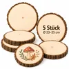 5 Stück 23-25cm Durchmesser Holzscheiben, 2 cm Dick Produktbild-Vorschau 9