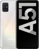 A white Samsung Galaxy A51 smartphone is shown next to its screen displaying the text 'A51'. Produktbild-Vorschau