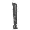 A single black boot shown from the front on a white background. Produktbild-Vorschau