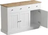 Buffet à 3 portes et 2 tiroirs, finition en relief, 120 x Voir les images du produit 19