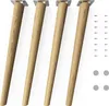 4x sossai Holzfüße rund - schräge Ausführung 45cm Eiche Produktbild-Vorschau 1