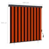 vidaXL Store extérieur 160x250 cm Orange et brun Voir les images du produit 10