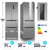 Réfrigérateur et congélateur 320L Inox Bomann KG7361-Inox Voir les images du produit 16