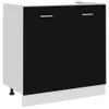 vidaXL Spülenunterschrank Lyon Schwarz 80x46x81,5 cm Produktbild-Vorschau 8