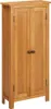 vidaXL Schrank 50x22x110 cm Massivholz Eiche Produktbild-Vorschau 1