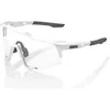 A pair of white cycling glasses with clear lenses and black accents on the arms. Náhled obrázku produktu