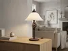 Große Tischleuchte Landhausstil mit Glasschirm Weiß & E14 Produktbild-Vorschau 7