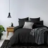 Bettwäsche 135x200 2 Teilig Einfarbig Schwarz Kissenbezug Produktbild-Vorschau 7