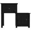 vidaXL Nachttisch Schwarz 79,5x38x65,5 cm Massivholz Kiefer Produktbild-Vorschau 5