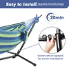 ALIGHTUP Hängematte mit Gestell, 210 x 150 cm,bis zu 135 kg Produktbild-Vorschau 3