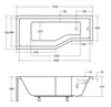 Badewanne Eckbadewanne 170x75 Links mit AcrylSchürze, Produktbild-Vorschau 11