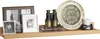 Decorative items arranged on a wooden shelf. Produktbild-Vorschau