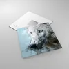 Bilder auf glas - Einteilig - Weiß Der Wolf Bild - 30x30cm Produktbild-Vorschau 2