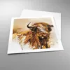Poster - Poster ohne Rahmen - Stier Scotch Aquarell - 60x60 Produktbild-Vorschau 3