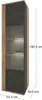 nabbi Eintürige Vitrine Ardal TC-1D L/P - nördlicher Baum / Produktbild-Vorschau 2