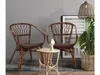 Kello | Esszimmerstühle 2er Set aus Rattan Braun Produktbild-Vorschau 2