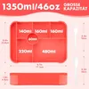 Brotdose Kinder mit Fächern,1350ml Lunch Bento Box Produktbild-Vorschau 2