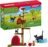 The image shows the packaging of a Schleich Farm World cat playset, with the playset itself displayed in front of the box. Anteprima dell’immagine prodotto