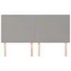 The Living Store Kopfteile 4 Stk. Hellgrau 80x5x78/88 cm Produktbild-Vorschau 4