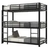 A triple bunk bed with a metal frame, shown against a white background. Náhled obrázku produktu