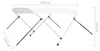 vidaXL 2-Bow Bimini Top White 180x130x110 cm Náhľad obrázku produktu 8