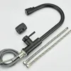 A black kitchen faucet and its components are laid out on a white background. Náhľad obrázku produktu
