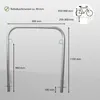Fahrradanlehnbügel 115 x 99 cm Stahl feuerverzinkt Ø 49 mm Produktbild-Vorschau 2