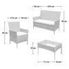 SVITA BROOKLYN Gartenlounge 4-tlg. Gartenmöbel Set Produktbild-Vorschau 3