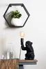 Light & Living - stolná lampa - Monkey - čierna - plast - Náhľad obrázku produktu 4