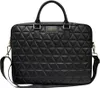 A black quilted laptop bag with gold hardware and a Guess logo. Náhľad obrázku produktu