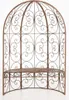 Demi-pavillon Rosie avec banc, brun antique Voir les images du produit 1