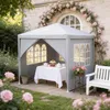 YZNAHRE Pavillon 3x3m Polyester Partyzelt mit Seitenteilen Produktbild-Vorschau 9
