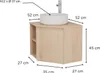 Mobile lavabo angolare + lavabo SORRENTO bianco Anteprima dell’immagine prodotto 3