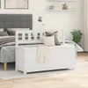 vidaXL Lavice bílá 110x41x76,5 cm Borovicový masiv Náhled obrázku produktu 3